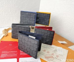 10A Designer Wallet Men Wallets Luxe Meerdere portemonnees Grid Letter Shadow Credit Card Holders Male Fashion Short Money Clutch Bag met originele doos topkwaliteit
