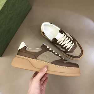 10A reliëf sneaker met web dikke silhouet schoenen ontwerpers platform sneaker voor man vrouw beige blauw canvas bruin zwart wit leer platte sneaker met veters