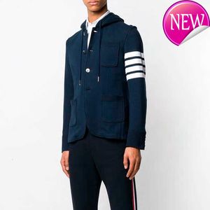 10a modemerk blazer mannen Brits casual pak slank fit heren jas lente en herfst katoenen capuchon