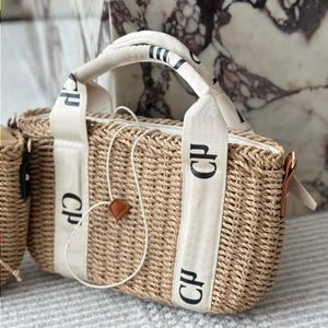 10A créateur de mode pour hommes raffias cueillette fourrelle sac de paille de paille de luxe tissage woody panier shopper sacs épaule femme sac à main voyage cro ufdm