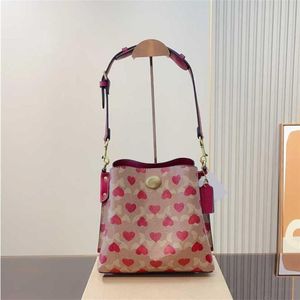 10A Fashion dames imprimé femmes sac de mode sacs d'épaule de portefeuille de portefeuille tendance designer en cuir sacs à main coeur pwlwo