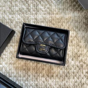 10A Fashion Mini Card Modèle Modèle de luxe Clip Clip Men Femmes Sac de matériau authentique CF Sac Diamond Holder matelassé Carte de cartes de sac SE