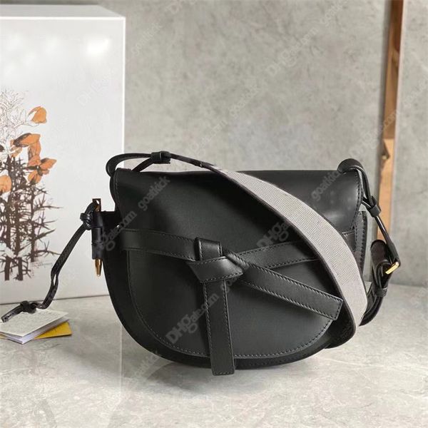 10A Gate Bolso de hombro con doble silla Diseñador de lujo Mujer Baguette Embrague Crossbody Marrón Gris Totes de cuero genuino Hobo Bolso clásico