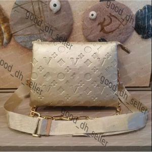 Louisehandbag louiseviutionBag 10a echte lederen designer tas coussin pm schoudertassen crossbody gouden ketting bakken handtas portemonnee zakje brede verwijderbare 26 cm 573