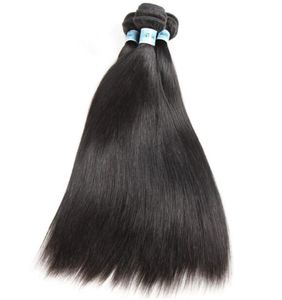 10A Grado Natural Color Negro Sedoso Recto Chino Virgen Trama Humana 3 Piezas Paquetes de Cabello para Mujer Negra Entrega Rápida Express