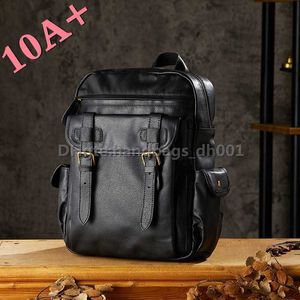 10A + sac de haute qualité sac à dos fait à la main en cuir de vachette Simple voyage ordinateur pour hommes femmes mode cuir loisirs