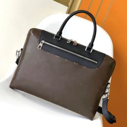 10A Documentos de Porte de alta calidad Jour Diseñador Malíneo Black Handbag Business Man Bag Bag Breves Bajas para hombres L Bag L Ouis V Futción 1: 1 N48260