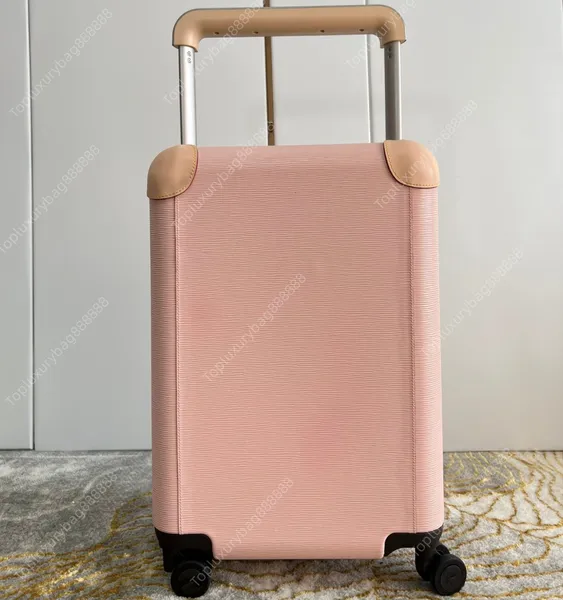 10A Maletas de alta calidad 55 Horizon spinner bolsa de viaje de diseño hombres equipaje rodante 55 cm Ondulación de agua Cuero genuino equipaje rosa diseñador de viaje envío gratis