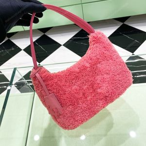 10A fourre-tout de haute qualité sac de selle hobo sac à bandoulière designer sacs à main de luxe 22cm sac sous les bras en peluche mode sac rose sacs pour femmes boîte-cadeau emballage sac à bandoulière