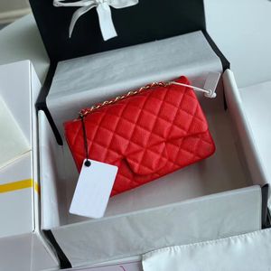 Sac à bandoulière en cuir de la plus haute qualité Sac pour femmes caviar ou sac de créateur en peau d'agneau 20 cm avec boîte x017