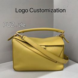 10A Bolso de diseñador de moda de alta calidad Puzzle Bolso cruzado con cremallera Bolsas de cuero abiertas Bolsa de maquillaje Cruz cuerpo Lino Correa de hombro ajustable Bolsa de vacaciones Bolsa De Grife