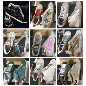 10A Italiaanse ster oude vuile schoenen Mid Slide Star super lederen sneakers casual voor heren en dames Schoen van de beste kwaliteit