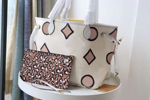 10A L tas echt leer NOOIT MM FULL tote bag M45819 print Wild at Heart handbeschilderd Leopard ruime draagtas met rits Cream Dring designer handtassen vrouwen zouden moeten