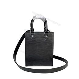 10a l Bag dames kleine bakken mini zak plat afneembare schouderband dubbele handgreep tas hoog crossbody ontwerper klassieke water rimpel portemonnee ketting l061