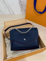 10a l Bag M53196 Mylockme BB Bag Navy Blue Becerro Leather Cain Bolsos de bolsas de cuerpo Crossbody Bolsos de moda