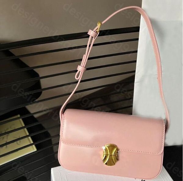 10A Sac à bandoulière classique de luxe à clapet Marque de créateur Un sac à bandoulière Mode Sac à main pour femme haut de gamme en cuir original fabriqué dans une boîte cadeau originale rose