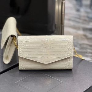 10A Luxe Clutch Bag Designer mode Een schoudertas Effen kleur reliëf premium lederen portemonnee ketting Messenger Bag met originele fabrieksgeschenkdoos