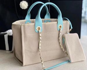 10A luxe Designer sac fourre-tout décontracté femmes mode sac couleur unie grande capacité toile un sac à bandoulière Portable sac de plage