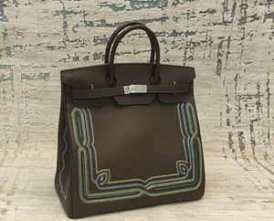 10a Luxury Handbag Designer Design 40cm National Tide brodery Paris Parise Ligne de cire cousue à la main de grande capacité sac à main