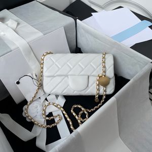10A Luxury Quality 20CM Clamshell Bag Designer en cuir véritable Caviar Sheepskin Classic Purse Brodé Thread Crossbody Bag Gold Chain Box Bag