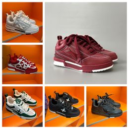 chaussures de marque chaussures pour hommes nouvelles baskets de skate baskets pour hommes chaussures de sport baskets de luxe en cuir de veau baskets en caoutchouc vintage basses à lacets nouvelles chaussures de course