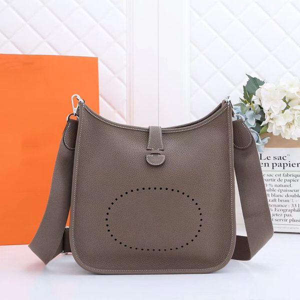 10A Miroir Designer Cuir TC Handmade Wax Line Classique Mode Banlieue Casual Unisexe Grand Sac 28CM Simple Épaule Messenger Original Boîte Cadeau