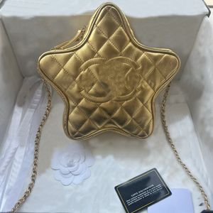 10a spiegelhandtas Designertas Luxe cc Star-portemonnee Gespiegelde leren tas met dubbele ketting Luxe crossbodytas cc Star Chain-schoudertas met gouden en zilveren clutch