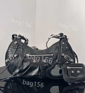 10A miroir qualité sac brillant LE CAGOLE crossbody pochette sac moto demi-lune femme designer strass sac à main diamant luxe fourre-tout sacs à main embrayage épaule
