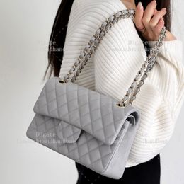 Petit sac à rabat 23cm Sac épaule concepteur femme 10a Mirror Quality Small Classic Handbag Chain Crossbodybody Sac avec boîte C002A