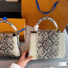 10a+ spiegelkwaliteit designer tas mode 24 nieuwe grote capaciteit python patroon killer tas pendelende stijl single schoudertas crossbody handheld dames tas