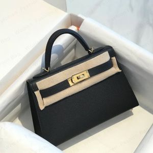 10A Miroir Qualité Designer Sac Véritable Fourre-Tout En Cuir Sacs À Main À La Main 19cm Mini Epsom Poignée Sac Fourre-Tout De Luxe Noir Bourse Bandoulière Sac À Bandoulière