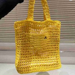 10a+ Mirror Quality Designer Bag Pure Handmade geweven vissen Net Bag Beach Foto Toerisme Papier touw Handtas Hollowed Handtas voor vrouwen