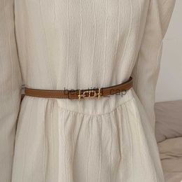 10a Mirror Quality Designer Belts de créateur en cuir authentique ceinture mince de pignon assorti la robe de manteau assorti des femmes ceinture décorative