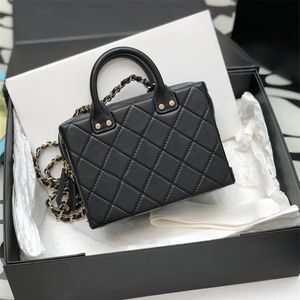 10a Mirror Quality Designer Sacs cosmétiques Agnes Small Vanity Case Women Handsbag With Box C145