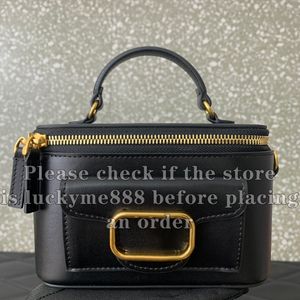 10A Espejo Calidad Diseñador Mini Caja Bolsa para mujer Geuine Mango de cuero Embrague Luxurys Bolsos Crossbody Black Hombro Correa Caja Bolsa