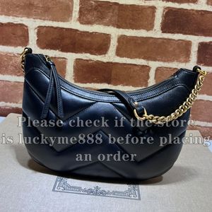 10A Mirror Quality Designer Small Marmont Hobo Sacs 26cm Sac matelassé pour femmes authentiques sac à main Luxurys Boîte à main