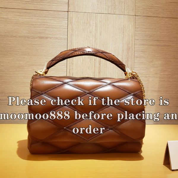 12A All-New Mirror Quality Designer 23cm Go 14 sacs Luxury MM Teist Handbags Womens Lambal à volet en peau de lambré