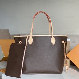 10A Miroir Qualité Designers Sacs Fourre-Tout Décontractés MM Sacs À Provisions Femmes Lettres De Fleurs Marron Imprimer Toile Poignée Sac À Main De Luxe GM Bourse Avec Petite Pochette