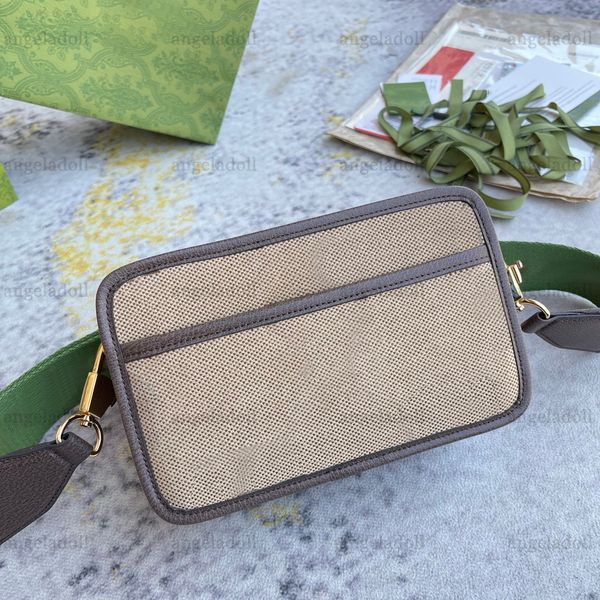 10A Diseñadores de calidad de espejo Jumbo Letters Mini Bag 22.5cm Mensajeros de lujo Bolsas de lona para hombres Bolso con adornos de cuero marrón Bolso bandolera con correa para el hombro con caja