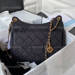 10A Mirror Quality Designers Grote Hobo Bag 31cm Luxurys Womens Wool Jersey Purse Gold Coin Handtassen Fashion Flap Pocket Black Shoulder Strap Chain Bag