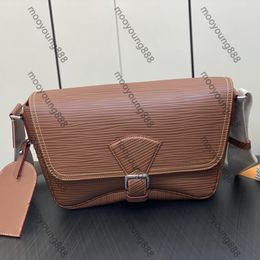 12A Upgrade Spiegel Kwaliteit Designer Medium Messenger Bag 34cm Heren Flap Bags Luxe lederen handtassen Crossbody Schoudertas van stof met achterzak