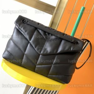 10A Mirror Quality Designers Medium Puffer Bag 35cm Womens Sheepskin Bags Luxurys Handbags Quilted Flap Black Purse Crossbody Shoulder Chain Strap Bag With Box