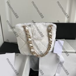 12A Tout nouveau miroir Qualité Designers Mini Seau Sacs 18cm Femmes Fourrure Flap Sac Strass Chaîne Bourse Luxurys Laine Sacs à main Mode Embrayage Hobo avec boîte