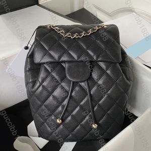 10A Mirror Quality Designers Kleine Rugzak 25cm Diamond Lattice Kalfsleer Handtas Womens Real Leather Quilted Flap Purse Chain Strap Shoulder Black Bag With Box