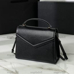 10a Mirror Quality Designers Kleine Cassandra Flap Bag 24cm dames echte lederen zwarte portemonnee