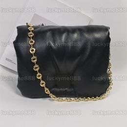 10A Mirror Quality Designers Small Puffer Goya Bag 23cm Womens Leather Flap Bag Luxurys Handbags Shiny Napa Sheepskin Black Purse Crossbody Shoulder Chain Box Bag