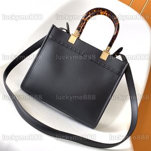 10A Mirror Quality Designers Small Sunshine Tote Bags 25.5cm Top Handle Handtas Luxurys Shopping Bag Womens Black Purse Crossbody Shoulder Leather Strap Bag With Box