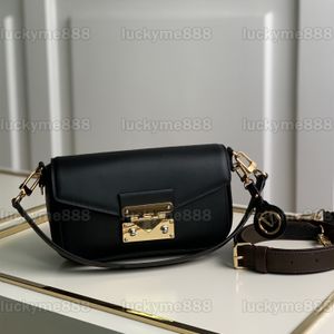 10A Miroir Qualité Designers Petits Sacs Swing 24cm Femmes Pochette En Cuir Noir Sac À Main De Luxe s Sacs À Main Poignée Embrayage Bandoulière Bandoulière Sac Avec Boîte