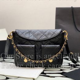 10A Miroir Qualité Designers Vintage Matelassé Hobo Sac Petit Grand Sac À Main À Rabat En Cuir De Veau Femmes Sacs À Main En Cuir Véritable Bandoulière Noir Bandoulière Sacs Boîte