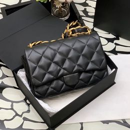 10A Mirror Quality Luxuries Designers Bods Cross Body Sacs 27 cm Denim grand sac à rabat de sac à main épaisse avec boîte C098